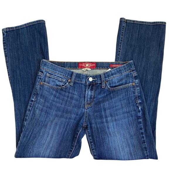 Lucky Brand Sz 8/29 ‘Zoe Boot’ Jeans Bootcut  Dark Wash Stonewashed Y2K Western - Picture 7 of 15
